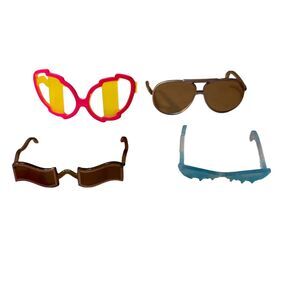 Lot of 4 LOL Sunglasses Doll Accessories Outfit Black Blue